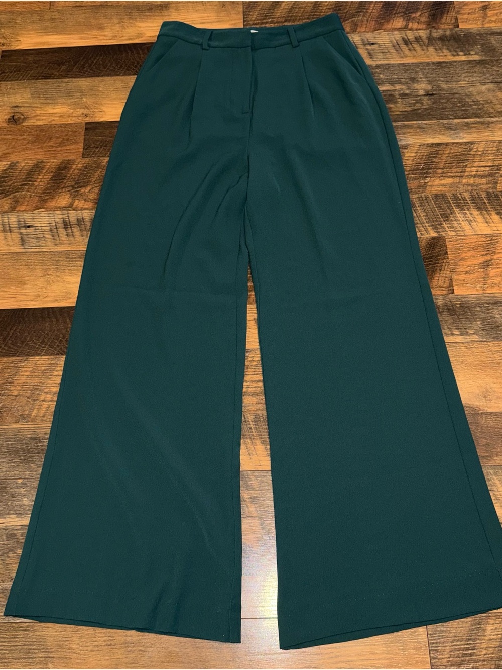 Leith Teal High-Rise Wide Leg Pants